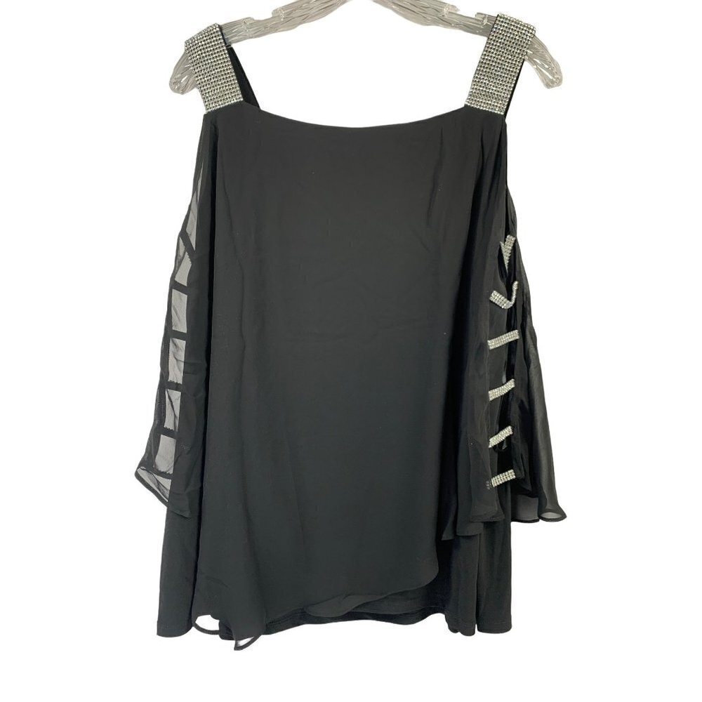 Roz & Ali Women’s Black Top - Picture 2 of 4